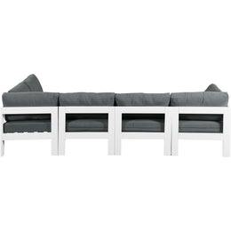 Meridian Nizuc Grey Water Resistant Fabric Outdoor Patio Modular Sectional