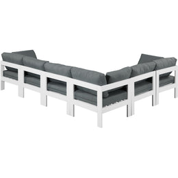Meridian Nizuc Grey Water Resistant Fabric Outdoor Patio Modular Sectional
