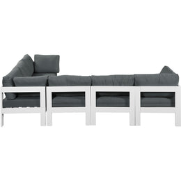 Meridian Nizuc Grey Water Resistant Fabric Outdoor Patio Modular Sectional