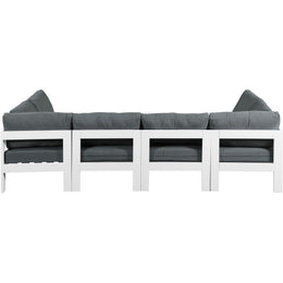 Meridian Nizuc Grey Water Resistant Fabric Outdoor Patio Modular Sectional