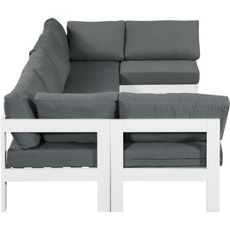 Meridian Nizuc Grey Water Resistant Fabric Outdoor Patio Modular Sectional