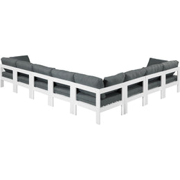 Meridian Nizuc Grey Water Resistant Fabric Outdoor Patio Modular Sectional