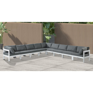 Meridian Nizuc Grey Water Resistant Fabric Outdoor Patio Modular Sectional