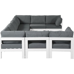 Meridian Nizuc Grey Water Resistant Fabric Outdoor Patio Modular Sectional