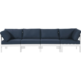 Meridian Nizuc Navy Water Resistant Fabric Outdoor Patio Modular Sofa