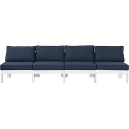 Meridian Nizuc Navy Water Resistant Fabric Outdoor Patio Modular Sofa