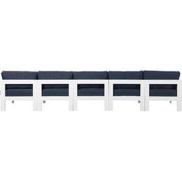 Meridian Nizuc Navy Water Resistant Fabric Outdoor Patio Modular Sofa