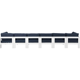 Meridian Nizuc Navy Water Resistant Fabric Outdoor Patio Modular Sofa