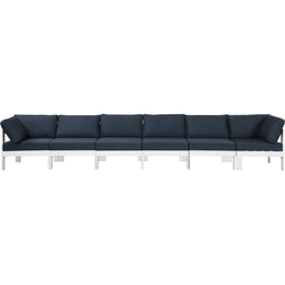 Meridian Nizuc Navy Water Resistant Fabric Outdoor Patio Modular Sofa