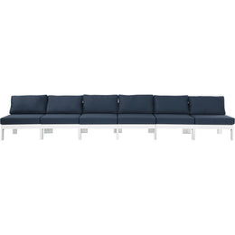 Meridian Nizuc Navy Water Resistant Fabric Outdoor Patio Modular Sofa