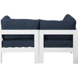 Meridian Nizuc Navy Water Resistant Fabric Outdoor Patio Modular Sofa