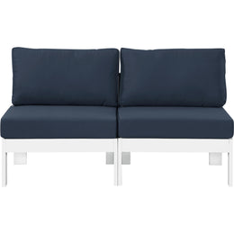 Meridian Nizuc Navy Water Resistant Fabric Outdoor Patio Modular Sofa