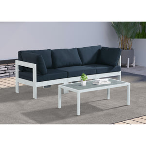 Meridian Nizuc Navy Water Resistant Fabric Outdoor Patio Modular Sofa