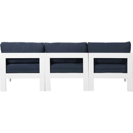 Meridian Nizuc Navy Water Resistant Fabric Outdoor Patio Modular Sofa