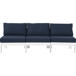 Meridian Nizuc Navy Water Resistant Fabric Outdoor Patio Modular Sofa