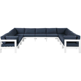 Meridian Nizuc Navy Water Resistant Fabric Outdoor Patio Modular Sectional