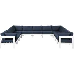 Meridian Nizuc Navy Water Resistant Fabric Outdoor Patio Modular Sectional