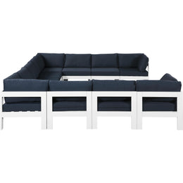 Meridian Nizuc Navy Water Resistant Fabric Outdoor Patio Modular Sectional