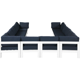 Meridian Nizuc Navy Water Resistant Fabric Outdoor Patio Modular Sectional
