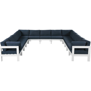 Meridian Nizuc Navy Water Resistant Fabric Outdoor Patio Modular Sectional