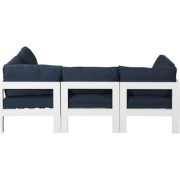 Meridian Nizuc Navy Water Resistant Fabric Outdoor Patio Modular Sectional