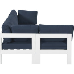 Meridian Nizuc Navy Water Resistant Fabric Outdoor Patio Modular Sectional