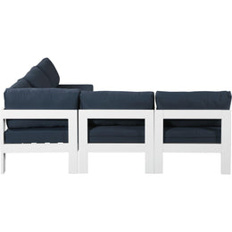 Meridian Nizuc Navy Water Resistant Fabric Outdoor Patio Modular Sectional