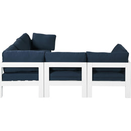 Meridian Nizuc Navy Water Resistant Fabric Outdoor Patio Modular Sectional