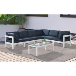 Meridian Nizuc Navy Water Resistant Fabric Outdoor Patio Modular Sectional