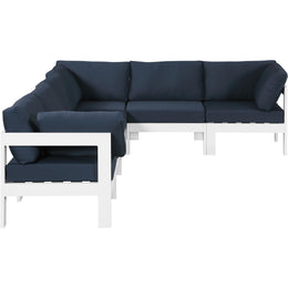 Meridian Nizuc Navy Water Resistant Fabric Outdoor Patio Modular Sectional