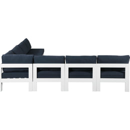 Meridian Nizuc Navy Water Resistant Fabric Outdoor Patio Modular Sectional
