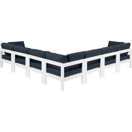 Meridian Nizuc Navy Water Resistant Fabric Outdoor Patio Modular Sectional