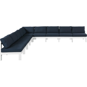Meridian Nizuc Navy Water Resistant Fabric Outdoor Patio Modular Sectional