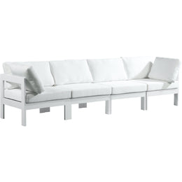 Meridian Nizuc White Water Resistant Fabric Outdoor Patio Modular Sofa