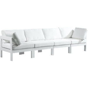 Meridian Nizuc White Water Resistant Fabric Outdoor Patio Modular Sofa