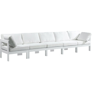 Meridian Nizuc White Water Resistant Fabric Outdoor Patio Modular Sofa