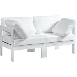 Meridian Nizuc White Water Resistant Fabric Outdoor Patio Modular Sofa