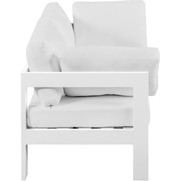 Meridian Nizuc White Water Resistant Fabric Outdoor Patio Modular Sofa