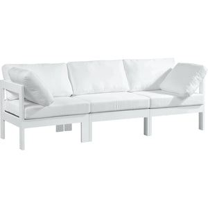 Meridian Nizuc White Water Resistant Fabric Outdoor Patio Modular Sofa
