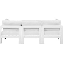 Meridian Nizuc White Water Resistant Fabric Outdoor Patio Modular Sofa