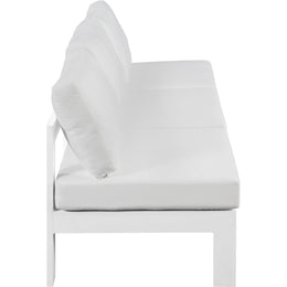 Meridian Nizuc White Water Resistant Fabric Outdoor Patio Modular Sofa