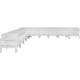 Meridian Nizuc White Water Resistant Fabric Outdoor Patio Modular Sectional