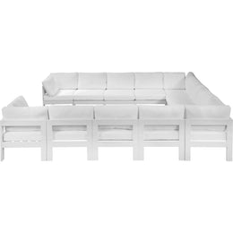 Meridian Nizuc White Water Resistant Fabric Outdoor Patio Modular Sectional
