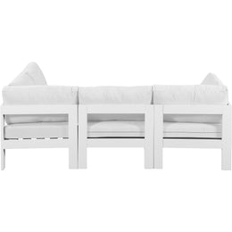Meridian Nizuc White Water Resistant Fabric Outdoor Patio Modular Sectional