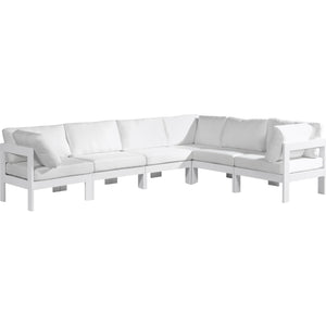 Meridian Nizuc White Water Resistant Fabric Outdoor Patio Modular Sectional