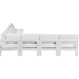 Meridian Nizuc White Water Resistant Fabric Outdoor Patio Modular Sectional