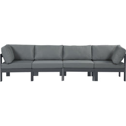 Meridian Nizuc Grey Water Resistant Fabric Outdoor Patio Modular Sofa