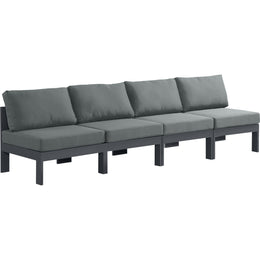 Meridian Nizuc Grey Water Resistant Fabric Outdoor Patio Modular Sofa