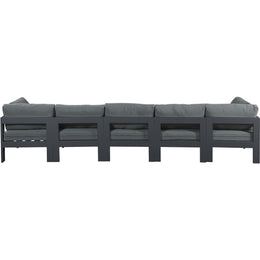 Meridian Nizuc Grey Water Resistant Fabric Outdoor Patio Modular Sofa