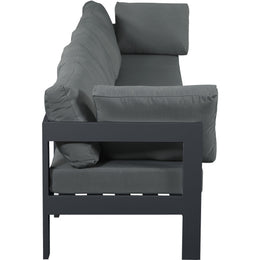 Meridian Nizuc Grey Water Resistant Fabric Outdoor Patio Modular Sofa